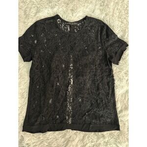 Generation Love‎ Black Lace shirt sz S